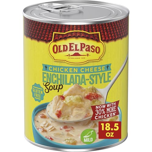 Old El Paso Chicken Cheese Enchilada-Style Soup, Ready to Serve Canned Soup, 18.5 oz