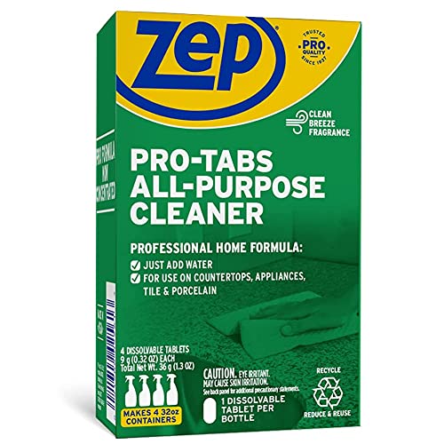 Zep PRO-TABS All Purpose Cleaner Dissolvable Tablets - 4 Tablets - ZUAPCTAB Just Add Water! Environmentally Friendly