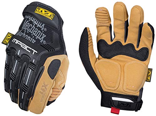 Mechanix Wear Material4x M-Pact Gloves - Abrasion-Resistant Gloves for Hand Safety - Machine Washable - Breathable - Secure Fit - Tear-Resistant - Durable - Brown/Black - Large