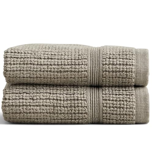 Preston Lane Douro Washcloth Set – 2 Pack Luxury Cotton Towels, Ultra Soft & Absorbent, Quick-Dry Spa-Quality Bathroom Towels, Made in Portugal, Eucalyptus