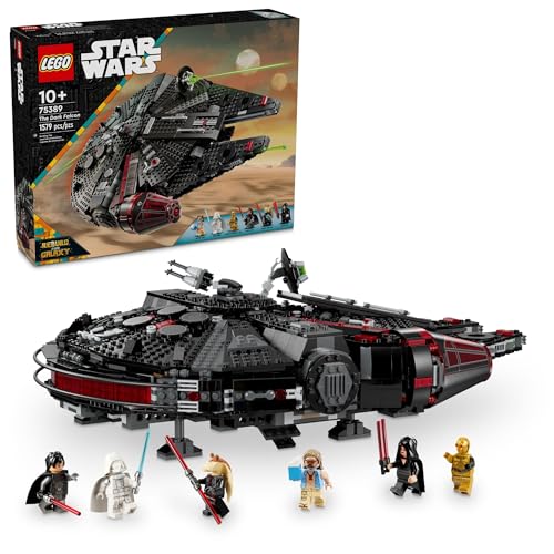 LEGO Star Wars The Dark Falcon Buildable Starship - Star Wars Toy Set for Boys and Girls - Collectible Millenium Falcon Toy with 6 Minifigures - Birthday Gift for Kids - 75389