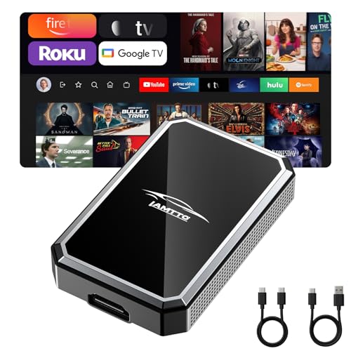 LAMTTO 2-in-1 Car TV Mate Pro – Wireless CarPlay Adapter with HD Media Port Input for TV Stick, Switch to Watch on Car Screen Compatible with Wired CarPlay Touchscreen Cars（2016-2025）
