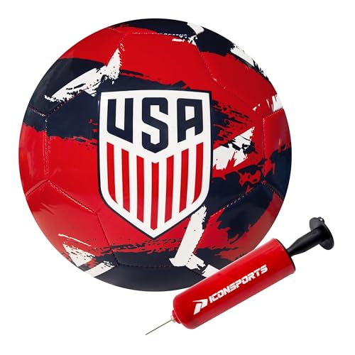 Icon Sports Officially Licensed US Soccer Federation Soccer Ball - USA93BL Navy Size 5