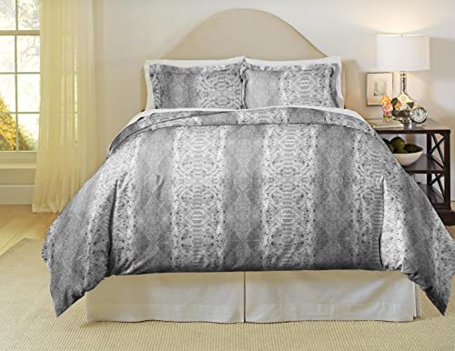 Pointehaven 180 GSM Cotton Flannel Duvet Set - Twin/Twin XL, Python