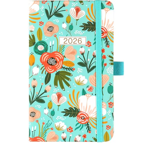 2026 Pocket Planner/Calendar - Weekly & Monthly Planner 2026, JAN 2026 - DEC 2026, 6.3" x 3.8", with Pen Holder, Inner Pocket