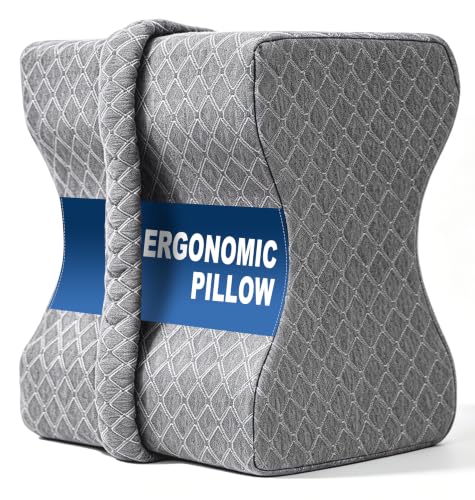 UJPFEO Knee Pillow for Side Sleepers, Leg Pillow for Sciatica, Back, HIPS, Knees, Joints Pain Relief,Pillows for Between Legs While Sleeping Spine Alignment Support & Relieves Pressure