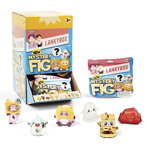 LankyBox Mini Mystery Figures - Party Pack 24-Pack – Series 3, Collectible Mini Figures, Glow-in-The Dark Editions, Officially Licensed LankyBox Merch