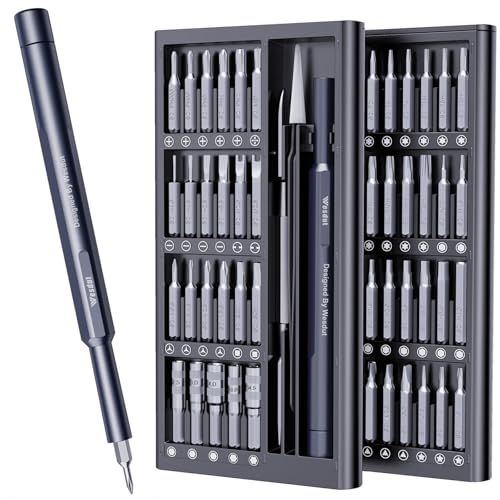 Wesdut 50-in-1 Small Screwdriver Set, [Super Durable & Strong Magnetic] Tiny Torx Screwdriver Fits All Ring Doorbell, Precision Magnetic Mini Repair Tool Kit for Watch, Laptop, Eyeglass, Screw Driver