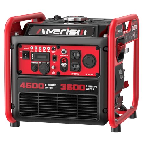 AMERISUN 4500W Portable Gas Inverter Generator with CO Sensor,Lightweight, Quiet, EPA-Compliant for Home, Emergency Backup, and Outdoor Adventures