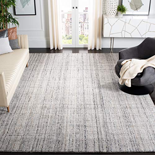 SAFAVIEH Area Rug 8x10 - Abstract Collection - Large - Camel & Black, Handmade Wool & Viscose, Ideal for Living Room, Bedroom, Office, Dining Space (ABT141C)