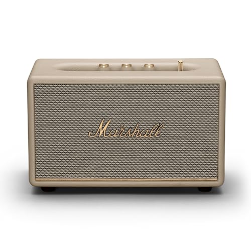 Marshall Acton III Bluetooth Home Speaker - Loud Stereo Sound with Bass and Treble Controls | Plug-in Powered | 3.5mm Aux Input - Cream