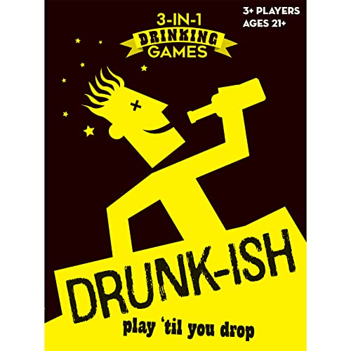 Outset Media Drunk-Ish - 3-in-1 Drinking -Games, Outset Media, Adult Party -Games, Includes 3 Drinking -Games, Play 'Til You Drop, for 3+ Players, for Adults Only Ages 21+