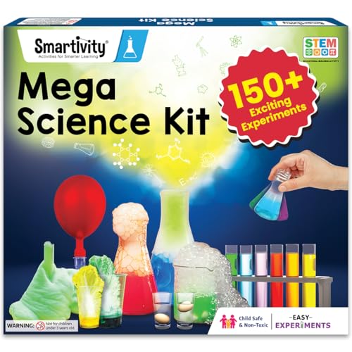 Smartivity Legendary Mega 150 Science Experiment Kit for Kids, Smart Birthday Gifts, Educational Science Experiments for Boys & Girls, STEM Toys for Learning & Fun for Age 6, 7, 8, 9, 10, 11, 12,14
