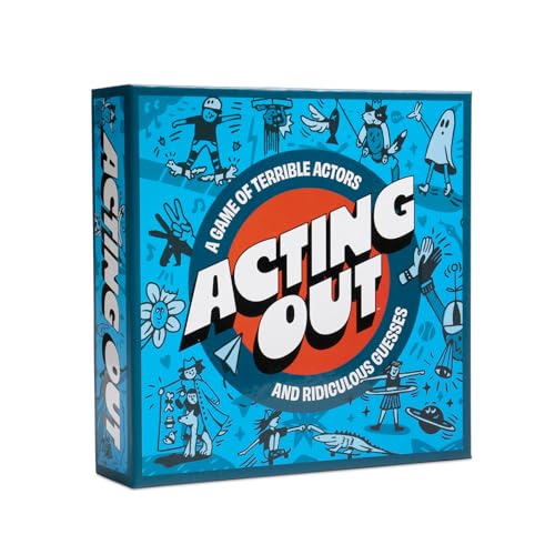 DSS Games Acting Out [Fun Charades & Guessing Card Game for Kids, Tweens, & Adults | 200 Hilarious Card Prompts | Perfect for Family Game Night, Vacation, Quality Time | Ages 12 and Up]