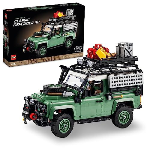 LEGO Icons Land Rover Classic Defender 90 - Building Set for Adults, Ages 18+ - Model Car Kit for Home Office, Desk Decor W/Realistic Details - Gift for Men & Women - 10317
