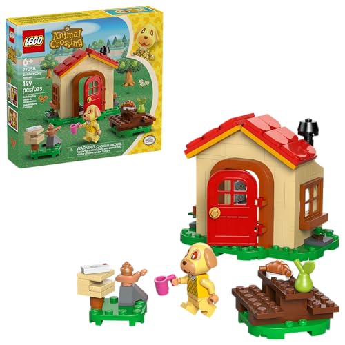 LEGO Animal Crossing Goldie’s Cozy House Building Toy - Pretend Play Set for Girls & Boys, Ages 6+ W/Dog Minifigure - Building Blocks Toy for Kids - Gift Idea for Birthdays & Video Game Fans - 77058