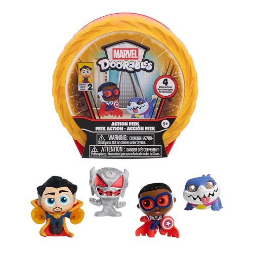 Disney Doorables Marvel Action Peek Series 2 - Mystery Collectible Surprise Figures with Cute Details, Mini Size, Big Power, for Fans, Collectors and Kids 5+, Kids Toys for Ages 5 Up by Just Play