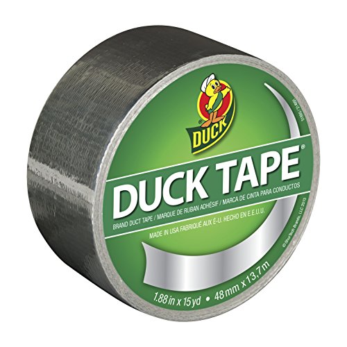 Duck Brand Metallic Duct Tape 283713, Single Roll, 1.88 Inches x 15 Yards, Chrome