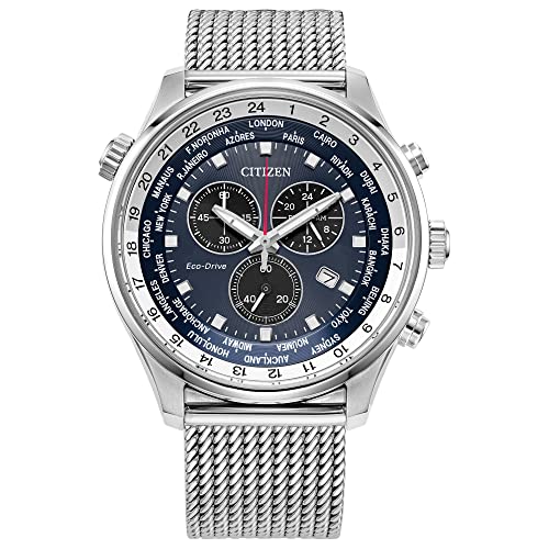 Citizen Men's Eco-Drive Weekender Sport Watch in Stainless Steel, Blue Dial (Model: AT0368-82L)