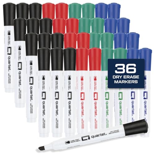 36-Pack Quartet Chisel Tip Dry Erase Markers (12 Black, 8 Red, 8 Blue, 8 Green) $6.32 + Free Shipping w/ Prime or on $35+