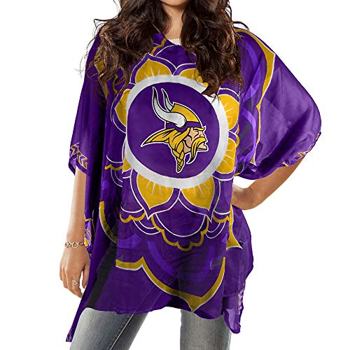 Littlearth NFL Minnesota Vikings Caftan Flower, Team Color, 32" x 42"