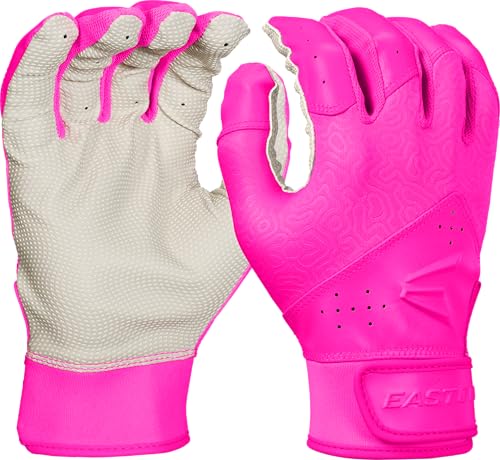 Easton | Fundamental 2.0 Series Fastpitch Softball Batting Gloves | Girl's Medium | White/Pink