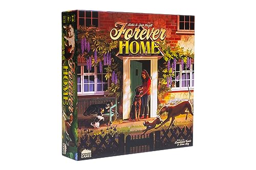 Forever Home – Family Board Game About Rescuing and Training Dogs | Tile Placement & Pattern Building Strategy Game by Birdwood Games | Ages 8+ | 1–5 Players | 20–45 Min
