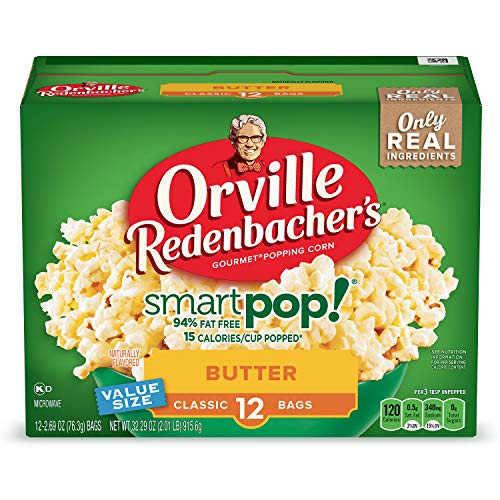 Orville Redenbacher’s Microwave Popcorn SmartPop! Value Size, Butter Flavor, 4g Fiber Per Serving, 2.69 oz., 12-Count