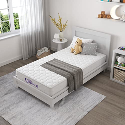 NapQueen Twin-XL Mattress, 6 Inch Elsa Innerspring Medium Feel, CertiPUR-US Certified, Twin-XL Bed Mattress in a Box, Fiberglass Free, White