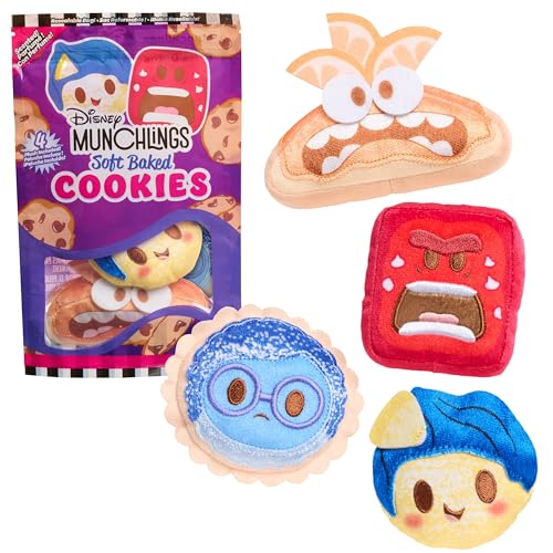Disney Munchlings Snack Pack Plush Gourmet Cookies, Collectible Munchlings Plush, for Boys and Girls, Ages 2 and Up