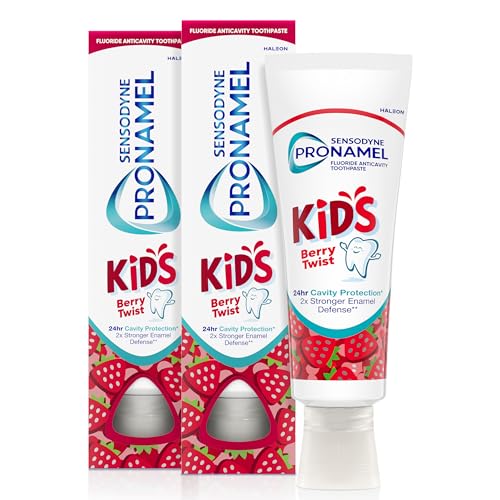 Sensodyne Pronamel Kids Toothpaste, Fluoride Anticavity Toothpaste, Cavity and Enamel Protection, for Ages 2+, Berry Twist Flavored, 4 oz (2 Pack)