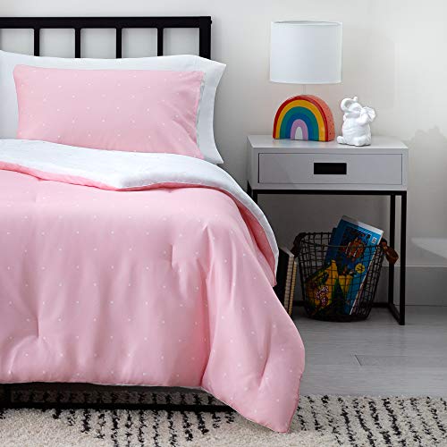 Linenspa All Season Hypoallergenic Down Alternative Microfiber Comforter , Twin XL, Pink, Twin XL Size, Dorm Room Essentials