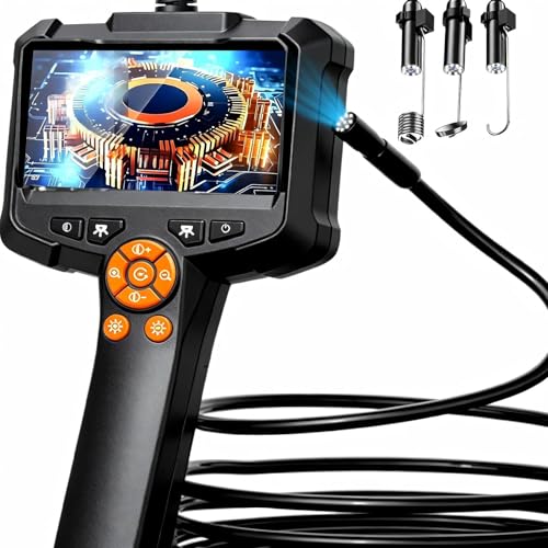 Daxiongmao Endoscope Camera with Light, 1080P HD Borescope with 8 Adjustable Lights, IP67 Waterproof Snake Camera, Ideal for Inspecting Walls, Vents, Automotive Engines, Pipes - Tool for Men (16.4 ft)