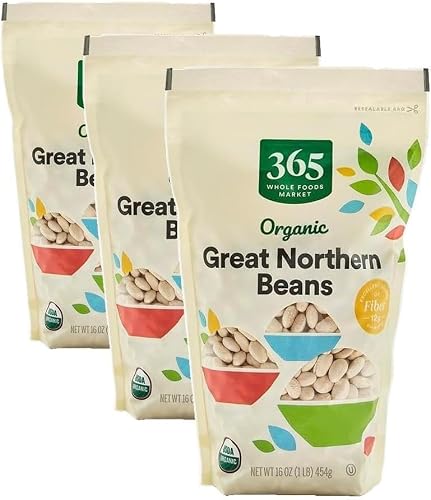 365 by Whole Foods Market, Beans Great Northern Organic, 16 Ounce (Pack of 3)