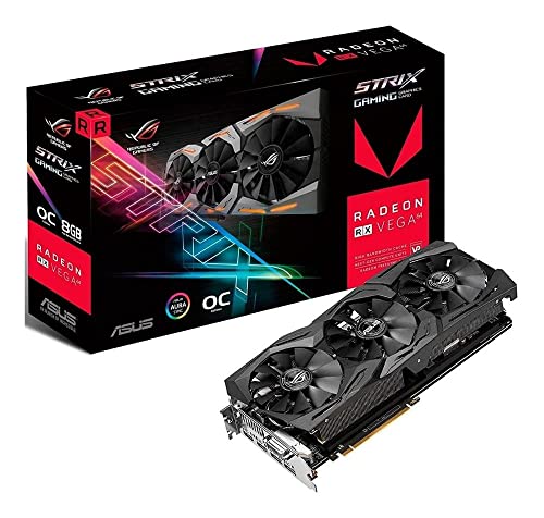 ASUS Radeon RX Vega 64 8GB Overclocked 2048-Bit HBM2 PCI Express 3.0 HDCP Ready Video Card (STRIX-RXVEGA64-O8G-GAMING)