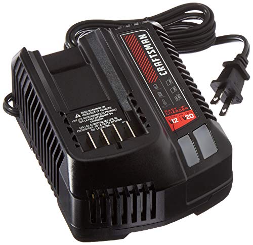 CRAFTSMAN V20 Battery Charger, LED Charging Indicator, Compatible with all CRAFTSMAN V20 Power Tool and Outdoor Tool Batteries (CMCB104)
