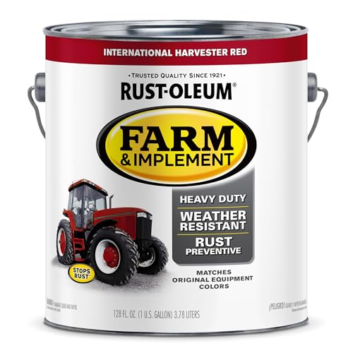 Rust-Oleum 280167 Farm & Implement Enamel Paint, Gallon, International Harvester Red
