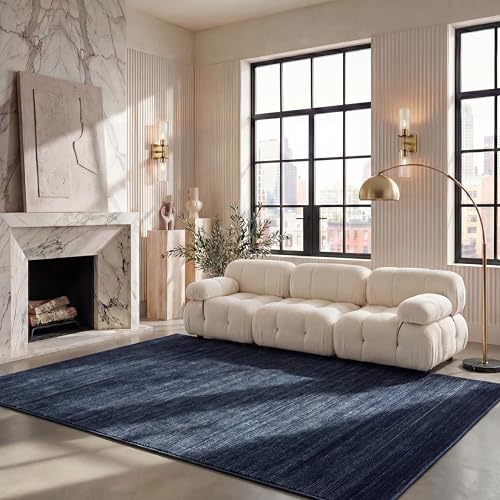 SAFAVIEH Area Rug 6x9 - Vision Collection - Navy, Modern Ombre Design, Non-Shedding & Easy to Clean, Ideal for Living Room, Bedroom, Dining Space (VSN606N)