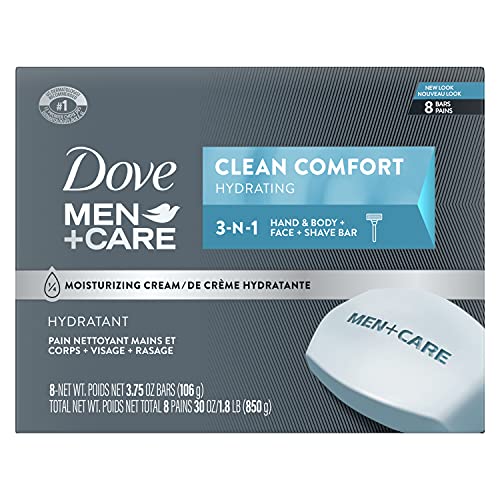 DOVE MEN + CARE Body and Face Bar To Clean and Hydrate Skin Body and Facial Cleanser More Moisturizing Than Bar Soap 3.75 oz 8 Bars~$10.97 After Coupon @ Amazon