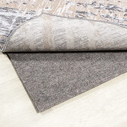JONATHAN Y PAD300A-8 Comfort Plus 8 ft. x 10 ft. Rug Pad, Solid, Casual, Felt, .25" Thick, for Tile and Hard-Surface Floors, Gray/Brown