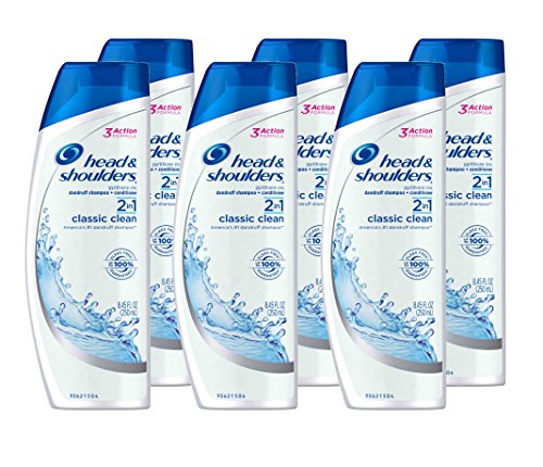 Head and Shoulders Classic Clean 2-in-1 Anti-Dandruff, (Pack of 6)
