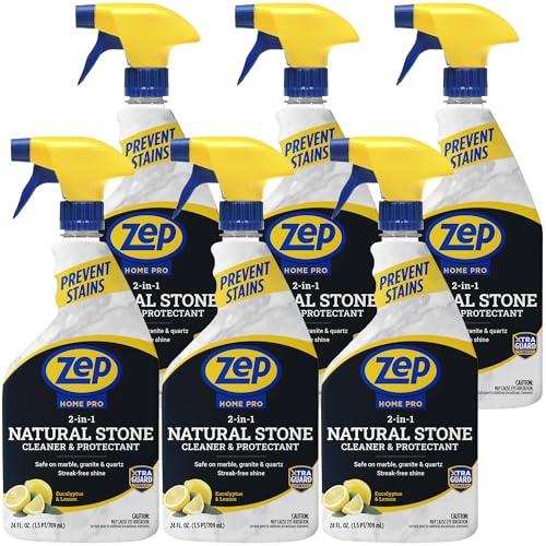 Zep NEW Home Pro 2-In-1 Marble, Granite & Stone Cleaner - 24 Fl. Oz. (Case of 6) - R49706 - Pro Trusted Cleaning Power: Now in Refreshing Scents & Family Friendly Formulas…