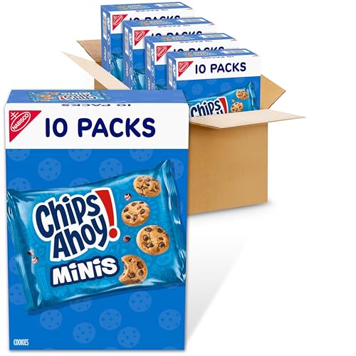 CHIPS AHOY! Mini Original Chocolate Chip Cookies, 40 Snack Packs (4 Boxes)