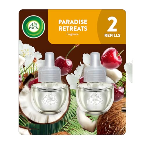 Air Wick Plug in Scented Oil Refill, 2ct, Paradise Retreat, Air Freshener, Essential Oils