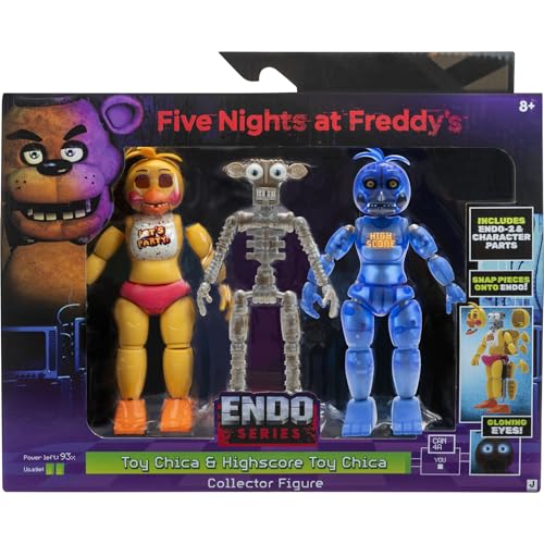 Five Nights at Freddy’s Endo-Series Collector Figure - 6-Inch Endo-1 with Swapable Toy Chica and Highscore Toy Chica Parts