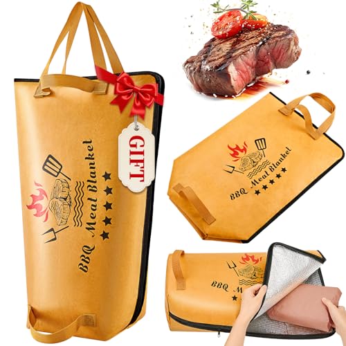 Betoores 21in BBQ Blanket for Resting Meat, Thermal Insulated Smoked Meat Bag for Turkey, Beef, Brisket and Pork Shoulder, Portable Outdoor Camping Picnic Kitchen Supplies, Ideal Gift for Men