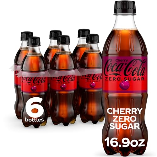 Coca-Cola Zero Sugar Cherry Diet Soda Soft Drink, 16.9 fl oz, 6 Pack