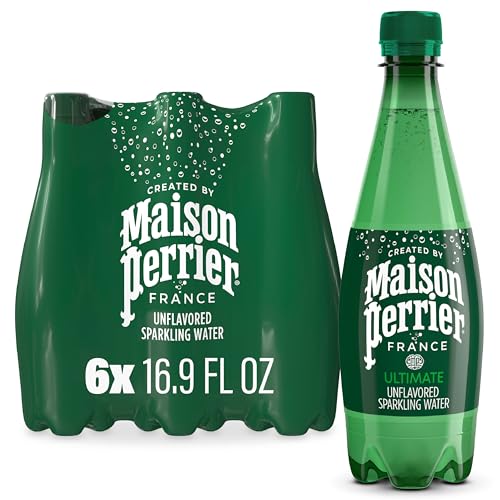 Maison Perrier Ultimate Sparkling Water, 16.9 Fl Oz Plastic Water Bottles, 6 Count