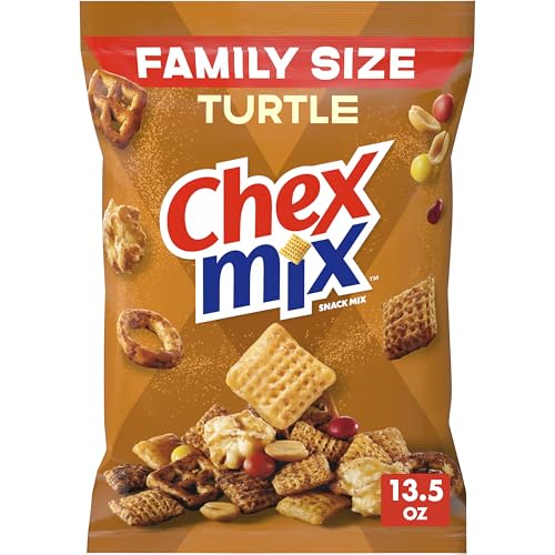 Chex Mix Turtle Snack Mix, Indulgent Snack Bag, Family Size, 13.5 oz