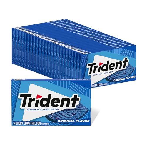 Trident Original Flavor Sugar-Free Chewing Gum, 14 Pieces (Pack of 24) (336 Total Pieces)